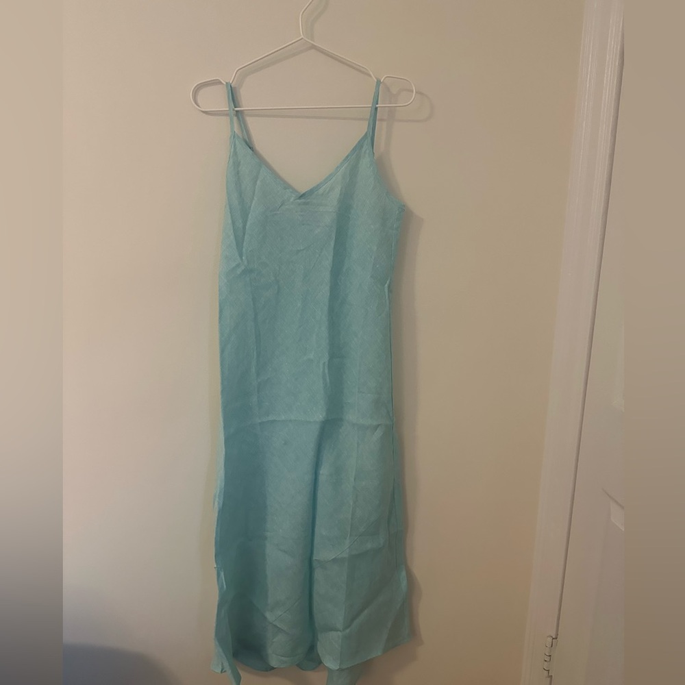 New The Sleep Shirt Adjustable Straps Dress Light Teal Size Small